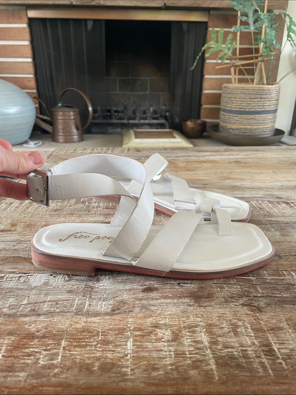 Free People Romeo Leather Buckle Sandal